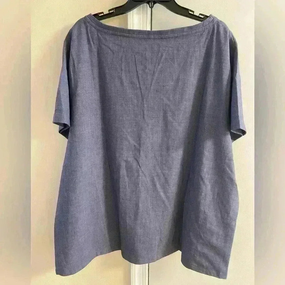 Cuddl duds scrubs top navy double pockets v neck. 3X. NWT - Picture 4 of 6